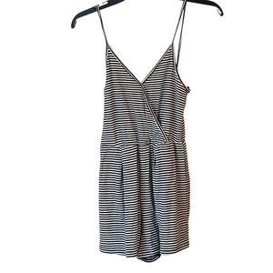 One Clothing Los Angeles Black and White Striped Romper Size Medium